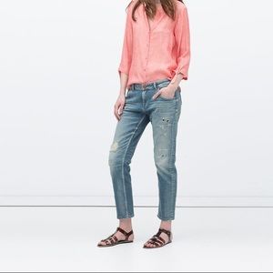 Zara Distressed Boyfriend Jeans